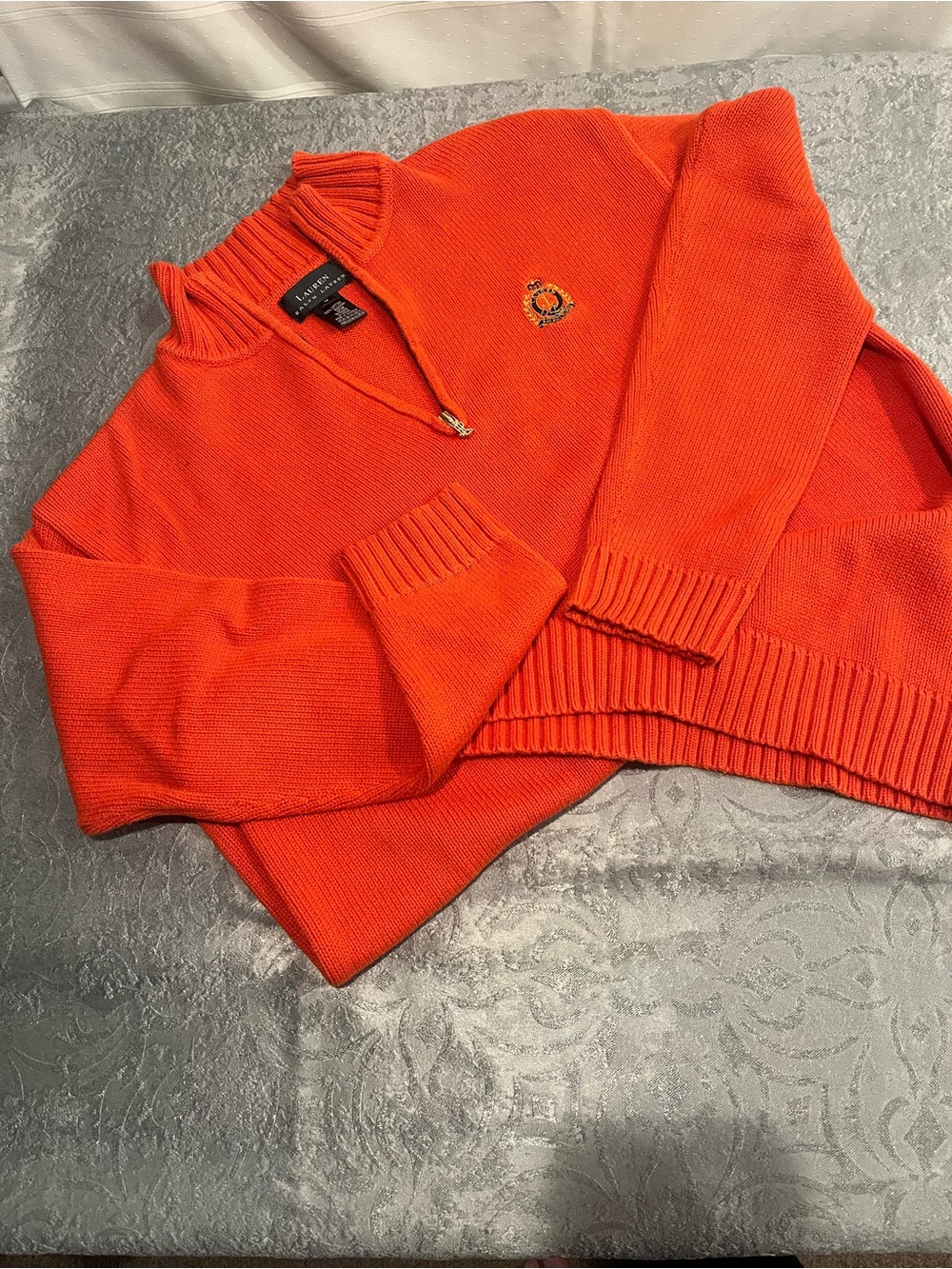 Lauren Ralph Lauren Vibrant Orange Knit Sweater